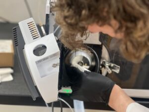 Max is cleaning the ion source of QQQ Mass Spectrometer before the operation.